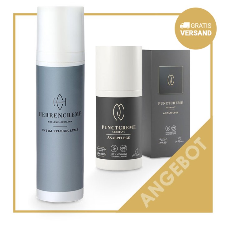 HERRENCREME (75ml) + PUNCTCREME (30ml) medizinische Intimpflege mit Mikrosilber für IHN