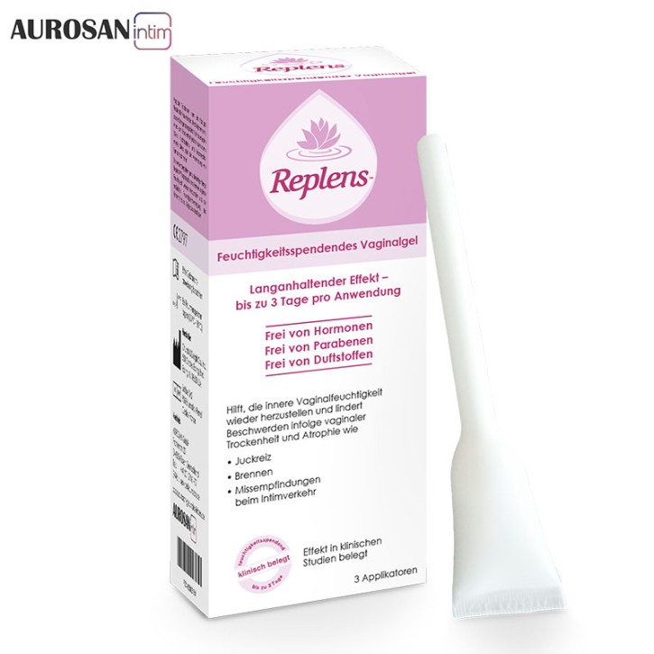 Replens™ Vaginalgel (3 vorgefüllte Applikatoren) zur Normalisierung des Scheidenmilieus