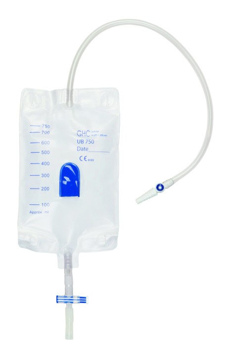 Care Flow, Beinbeutel 750ml, 50cm,Schwenk (1 Stck) steril, Schlauch 50 cm