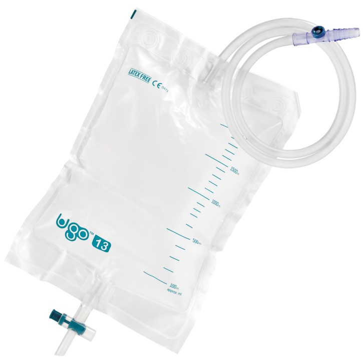 Dauerdrainage 2L, 90cm, Eckhahn, steril (10St) Ugo13, zur kontinuierlichen Drainage (7T)