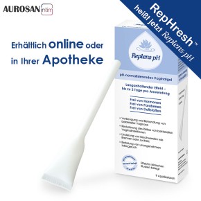 RepHresh™ heißt jetzt Replens™ pH (9 Applikatoren) zur Normalisierung des vaginalen pH-Wertes